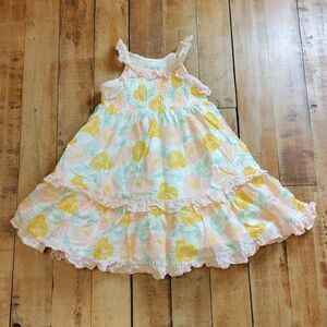 Rachel Zoe Dress 2T Floral Spring Dress Cotton Lined Pink Easter New